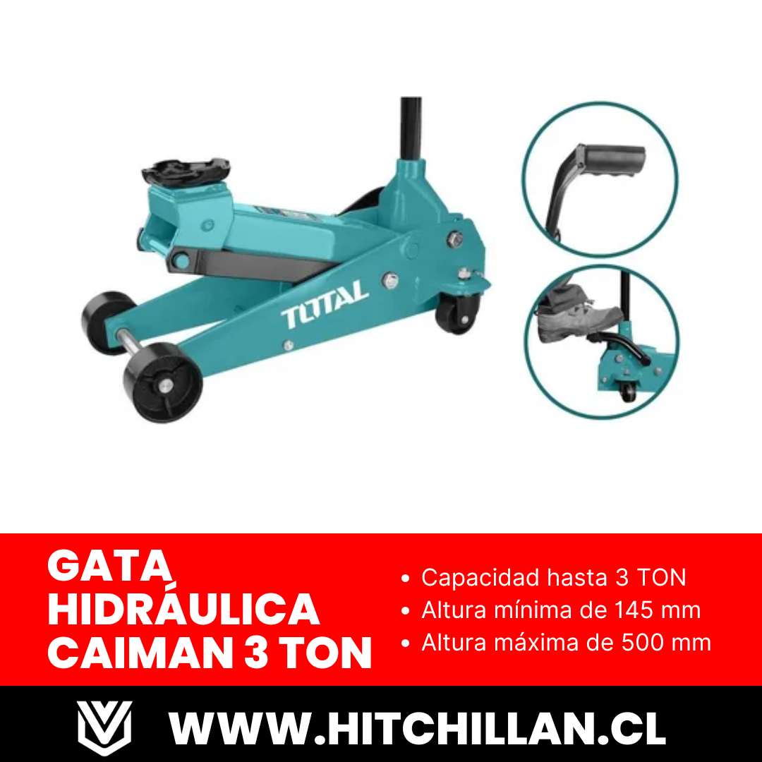 Gata Hidráulica Caiman 3 Ton TOTAL