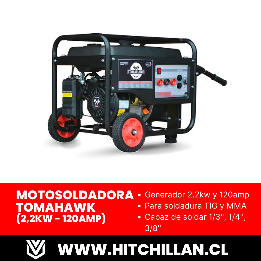 Motosoldadora Tomahawk (120 Amp / 2,2 Kw)